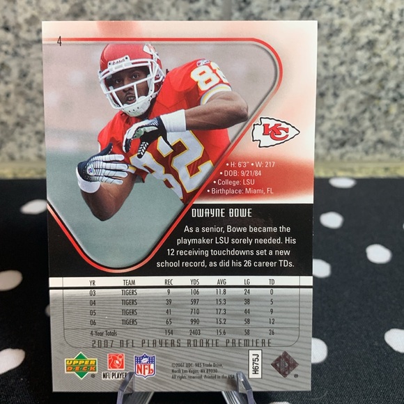 Dante Hall 2021 Panini Orange Lazer Prizm & 2007 Dwayne Bowe Rookie Card KC HOF - Picture 5 of 6